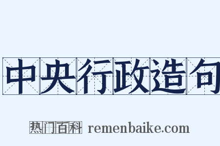 中央行政造句是什么意思的图片